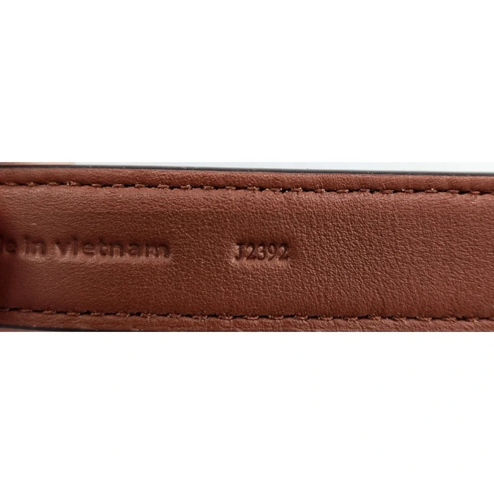 New Coach Dog Collar Medium Khaki Saddle Signature Canvas Leather CH146 J2392